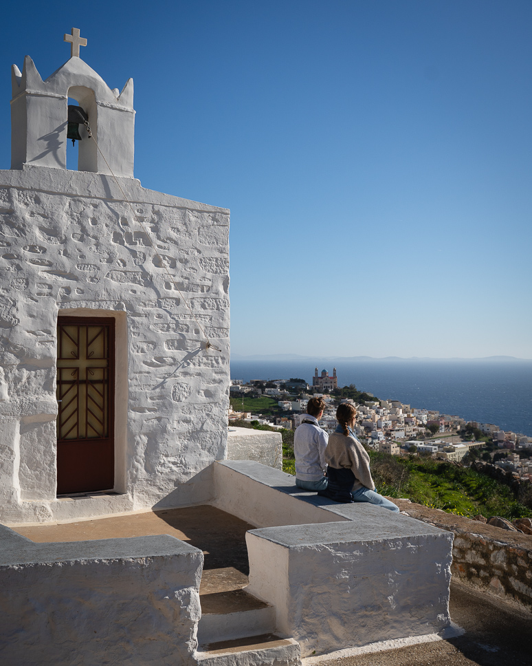 Stauros Chapel View Ano Syros Ermoupoli Hike