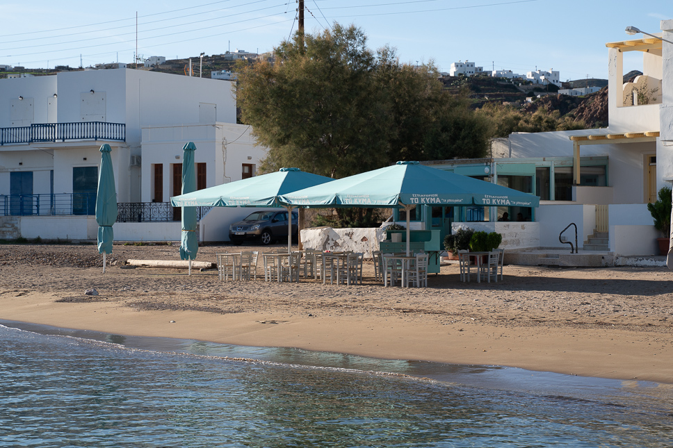 Psathi Beach and tavern in Kimolos