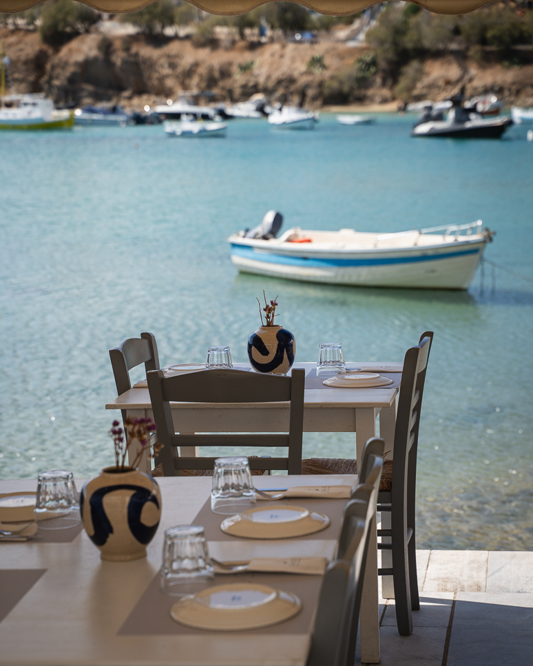 one of the may fish restaurants in Piso Livadi in Paros
