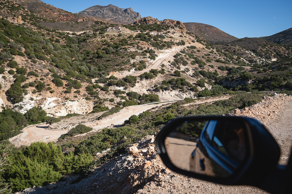 Dirt Road to Monastery of St. John Siderianos for hike to Kleftiko Milos