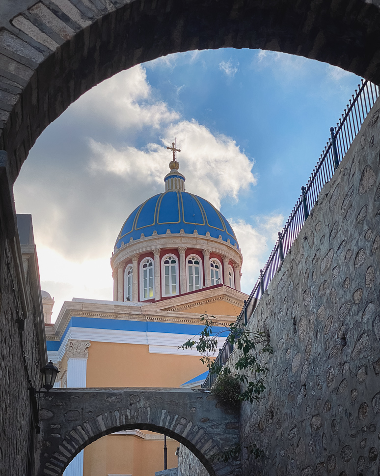 view on the church from below