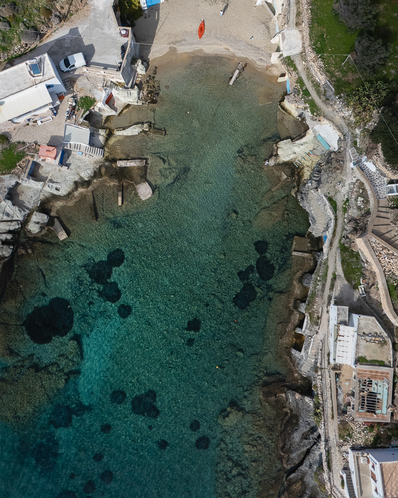 drone view of groupa in Kimolos