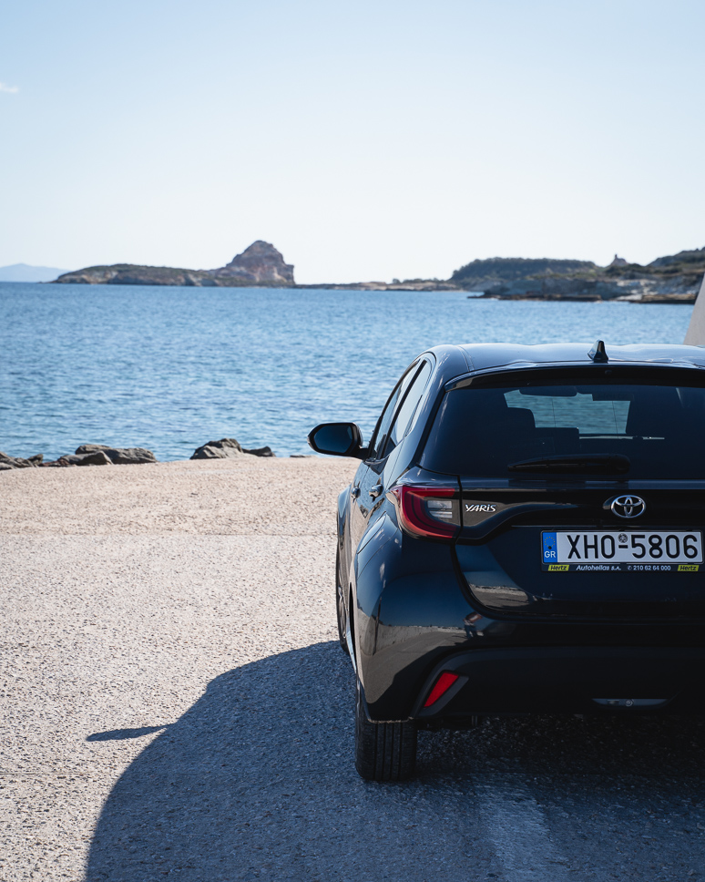 Our rental car in Milos