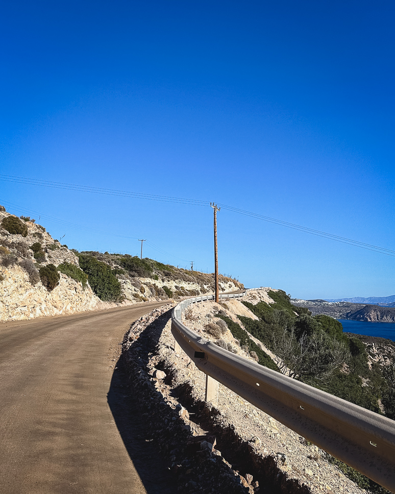 one of the roads in Milos