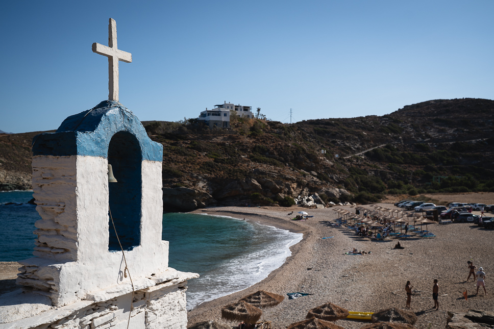 View from chapel at Vitali Beach in Andros