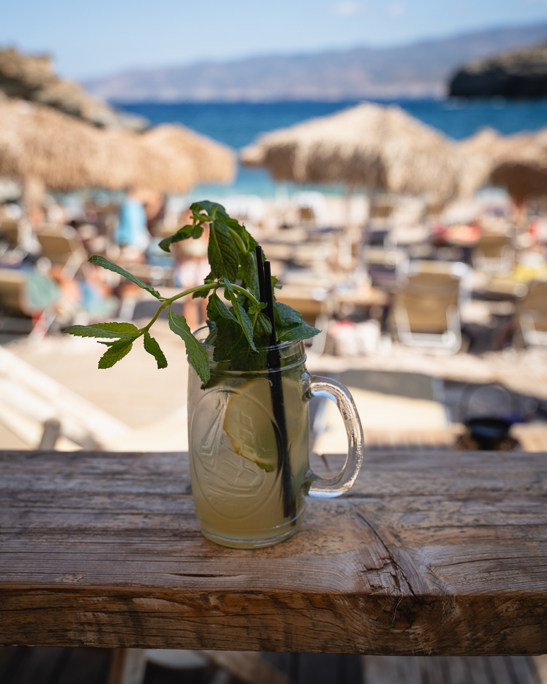 Drink in Kampos Vitali Beach Bar Andros