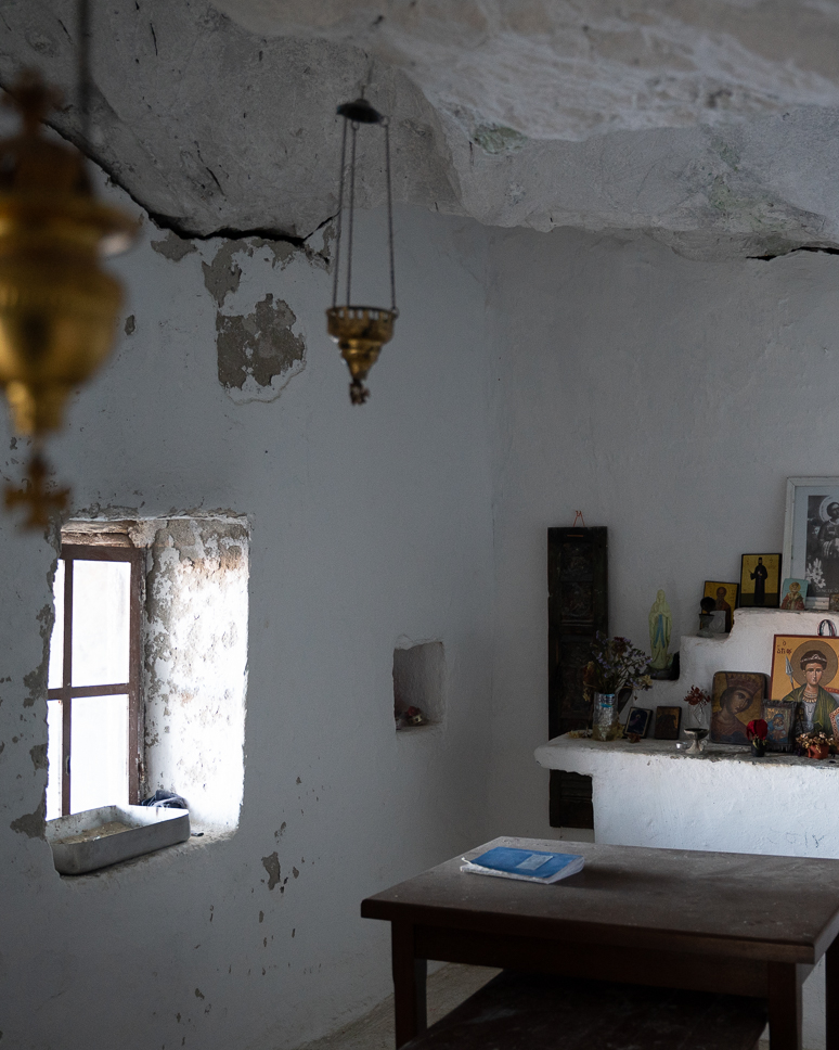 Inside of Agios Stefanos Chapel near Galissas