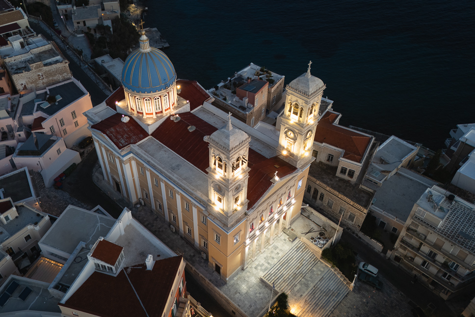 Drone picture of Saint Nicholas Church

