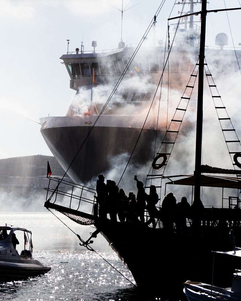 Boats Celebration Epiphany Day Ermoupoli Syros