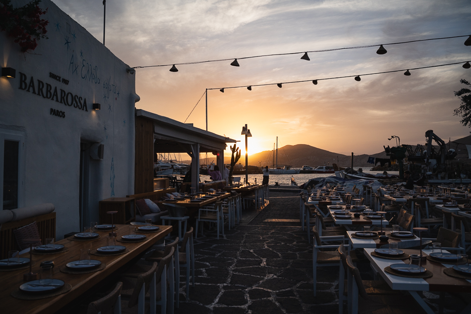 view of barbarossa rastaurant by sunset