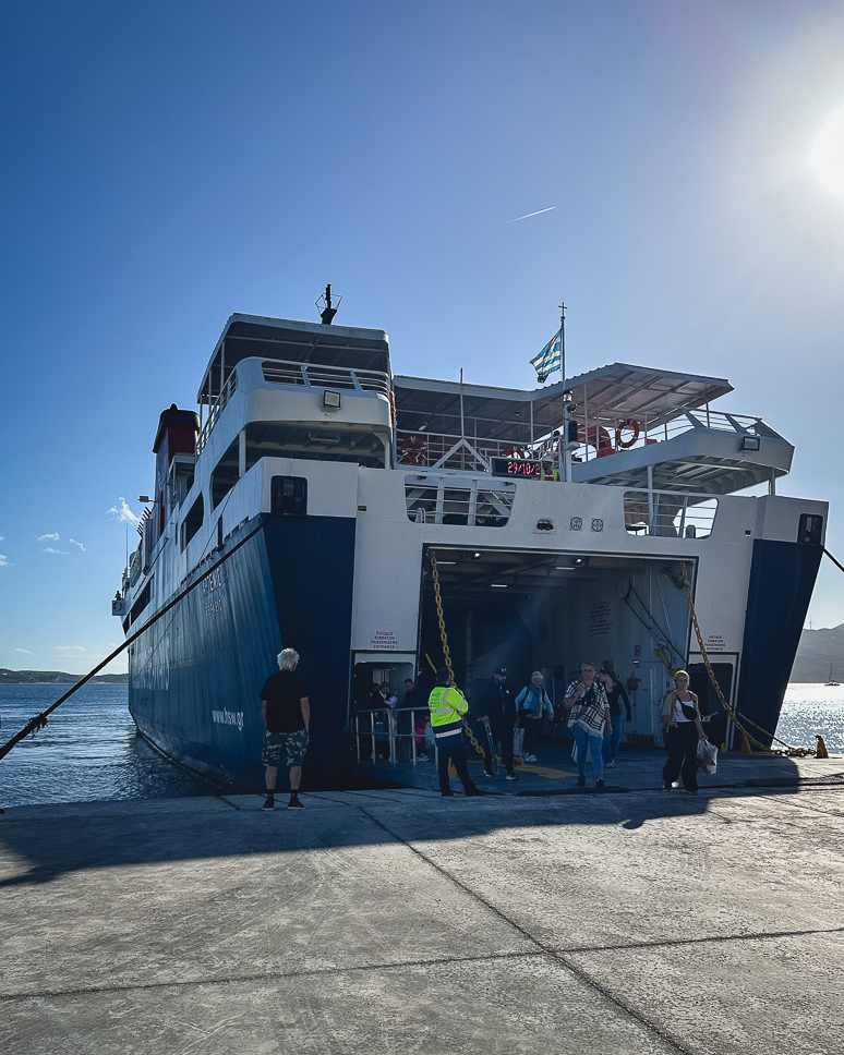 the ferry in Adamantas in Milos
