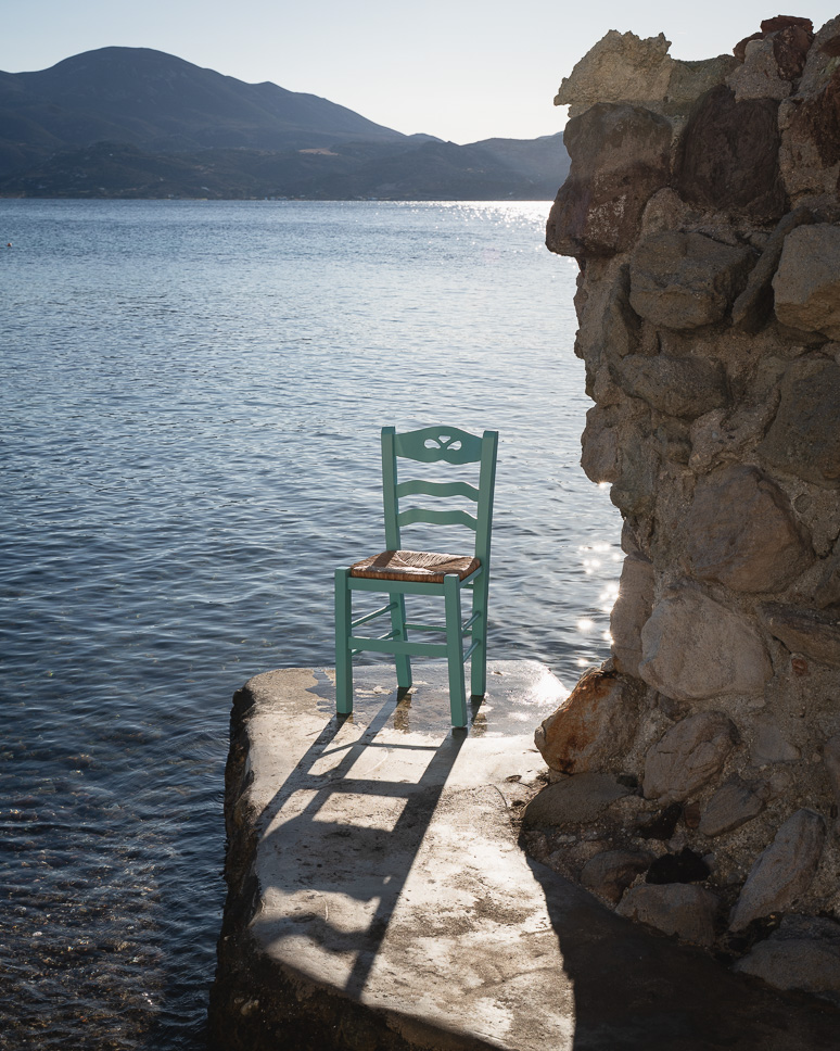 chair at Klima beach in Milos