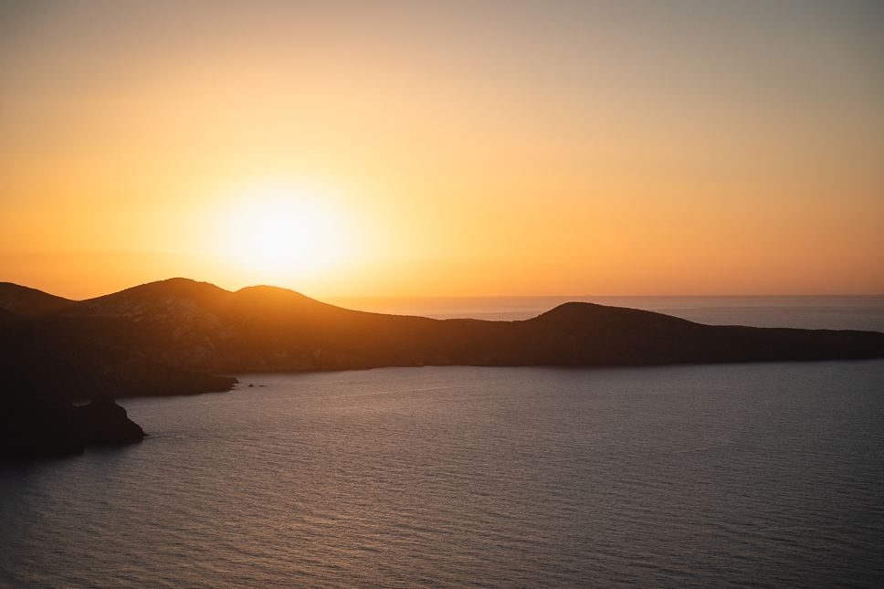 sunset from Plaka in Milos
